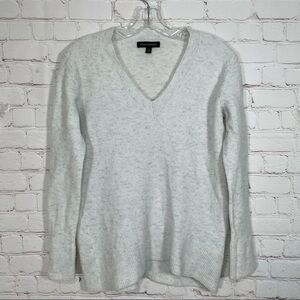Banana Republic Sweater Womens Small Wool V Neck Long Sleeve Speckled